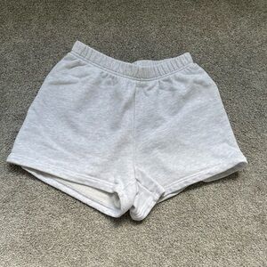 ARITZIA TNA Terry Fleece Shorts in Heather Cloud